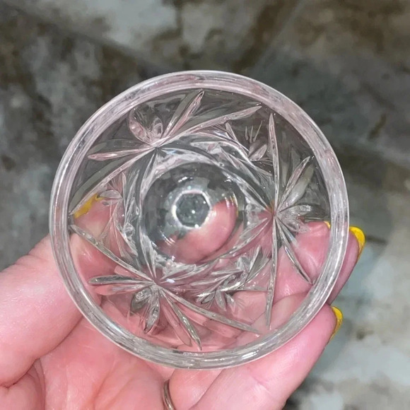 Crystal Glass Hollow Bell with Firework Design Pattern no brand no flaws NWOT - Picture 7 of 12